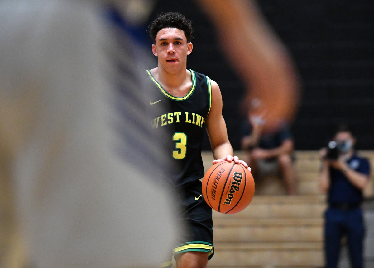 West Linn South Medford boys basketball Taylor Balkom 3
